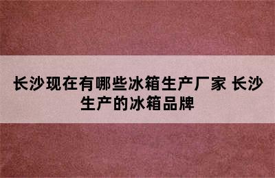 长沙现在有哪些冰箱生产厂家 长沙生产的冰箱品牌